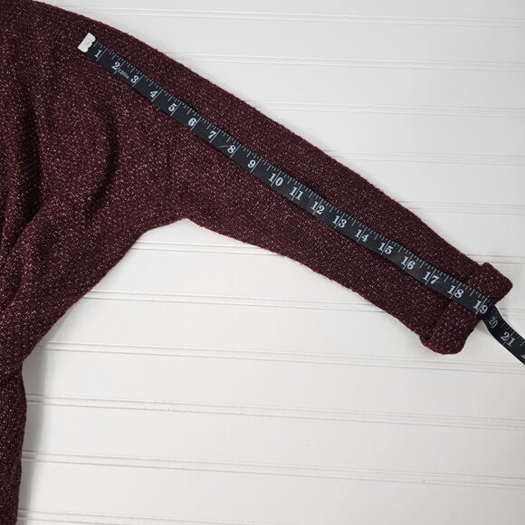 Pink Clover Women's Burgundy Open Front Rolled Cuff Cardigan Size SP NWT - Picture 16 of 16
